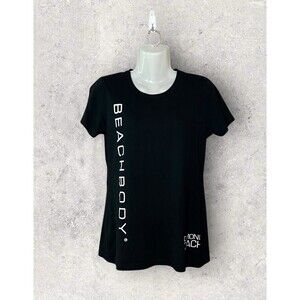 Beach Body Diamond Coach Women's Small Medium Short Sleeve Graphic Tee Black